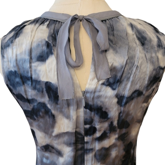 NWT Ann Taylor Gray Silk Blend Sleeveless Dress Size 0 Petite - Picture 4 of 6